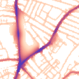 Daytime road noise heatmap for CR4 2AU