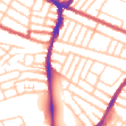 Daytime road noise heatmap for CR4 2BJ