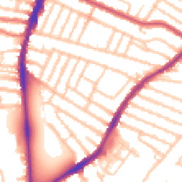 Daytime road noise heatmap for CR4 2DP