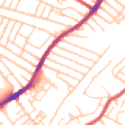 Daytime road noise heatmap for CR4 2EE