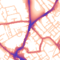 Daytime road noise heatmap for CR4 2JA