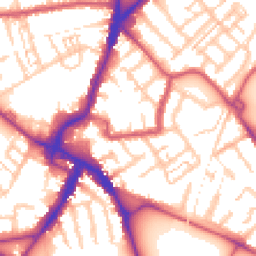 Daytime road noise heatmap for CR4 2JJ