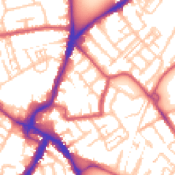 Daytime road noise heatmap for CR4 2JQ