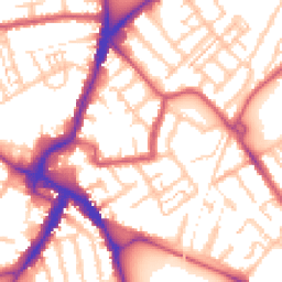 Daytime road noise heatmap for CR4 2JR