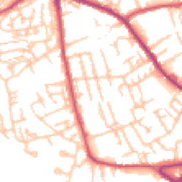 Daytime road noise heatmap for CR4 3DW
