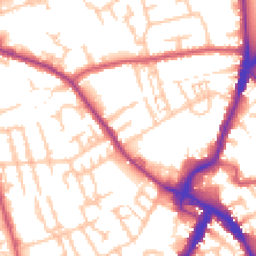Daytime road noise heatmap for CR4 3ES