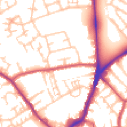 Daytime road noise heatmap for CR4 3HT