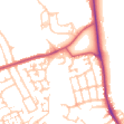 Daytime road noise heatmap for CR4 4FT