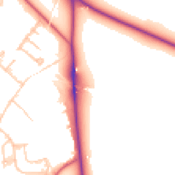 Daytime road noise heatmap for CR4 4HN