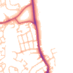 Daytime road noise heatmap for CR4 4JE