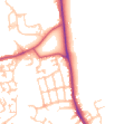 Daytime road noise heatmap for CR4 4JJ