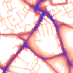 Daytime road noise heatmap for CR4 4LB