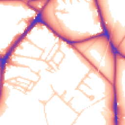 Daytime road noise heatmap for CR4 4LZ