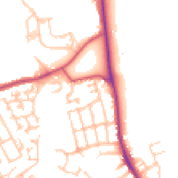 Daytime road noise heatmap for CR4 4NP