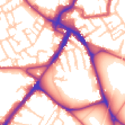Daytime road noise heatmap for CR4 4NR