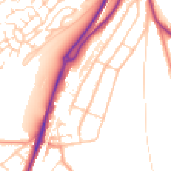 Daytime road noise heatmap for CR5 1AP