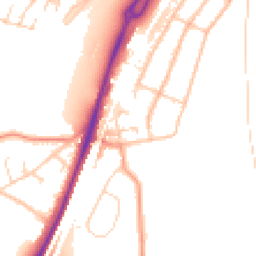 Daytime road noise heatmap for CR5 1AS