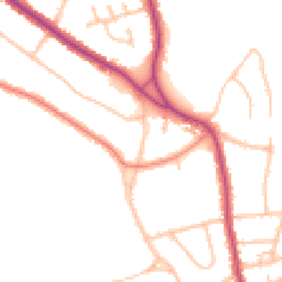 Daytime road noise heatmap for CR5 1BA