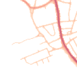 Daytime road noise heatmap for CR5 1BD