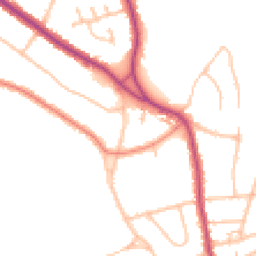 Daytime road noise heatmap for CR5 1BE