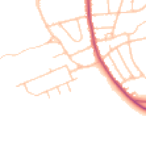 Daytime road noise heatmap for CR5 1BL