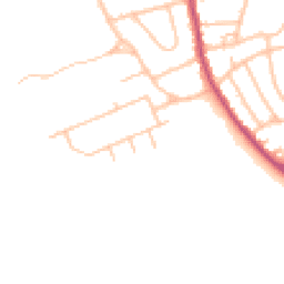 Daytime road noise heatmap for CR5 1BW