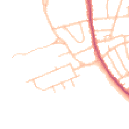 Daytime road noise heatmap for CR5 1BY