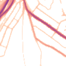 Daytime road noise heatmap for CR5 1DD