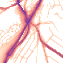 Daytime road noise heatmap for CR5 1DQ