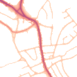 Daytime road noise heatmap for CR5 1EB
