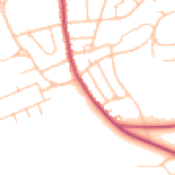 Daytime road noise heatmap for CR5 1EN