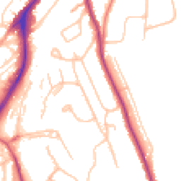 Daytime road noise heatmap for CR5 2JS