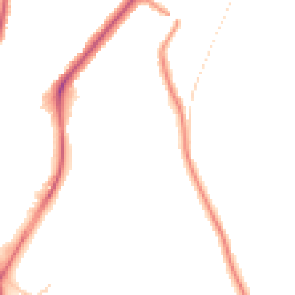 Night-time road noise heatmap for CR5 2JT