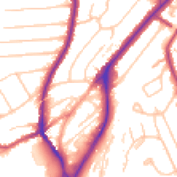 Daytime road noise heatmap for CR5 2NB