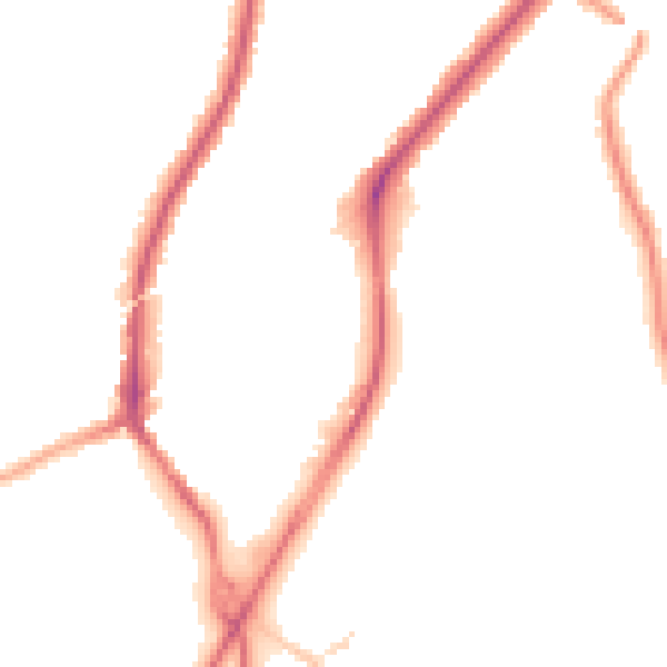 Night-time road noise heatmap for CR5 2NS