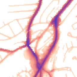 Daytime road noise heatmap for CR5 2YY