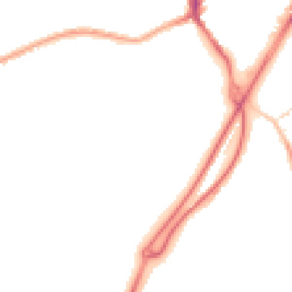 Night-time road noise heatmap for CR5 3FR