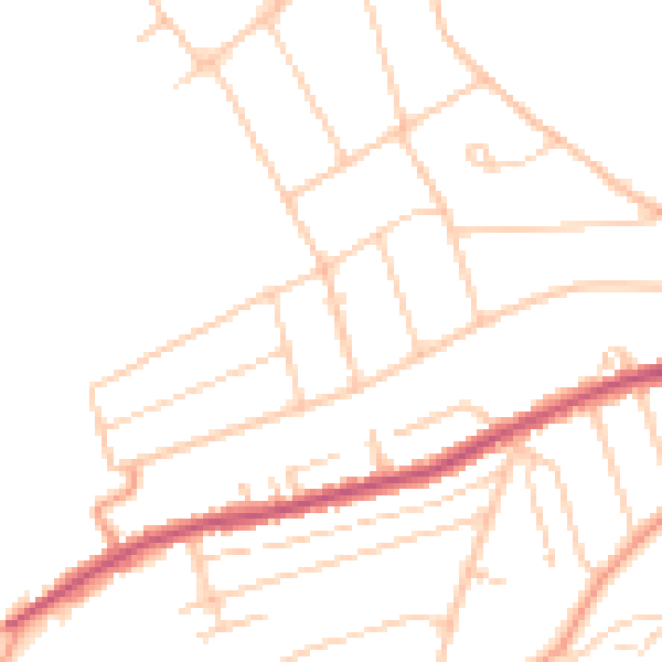 Daytime road noise heatmap for CR5 3JD