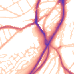 Daytime road noise heatmap for CR5 3LJ