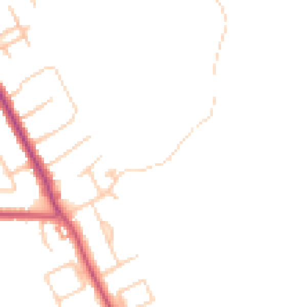 Daytime road noise heatmap for CR6 9AB