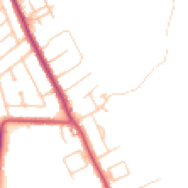 Daytime road noise heatmap for CR6 9AH