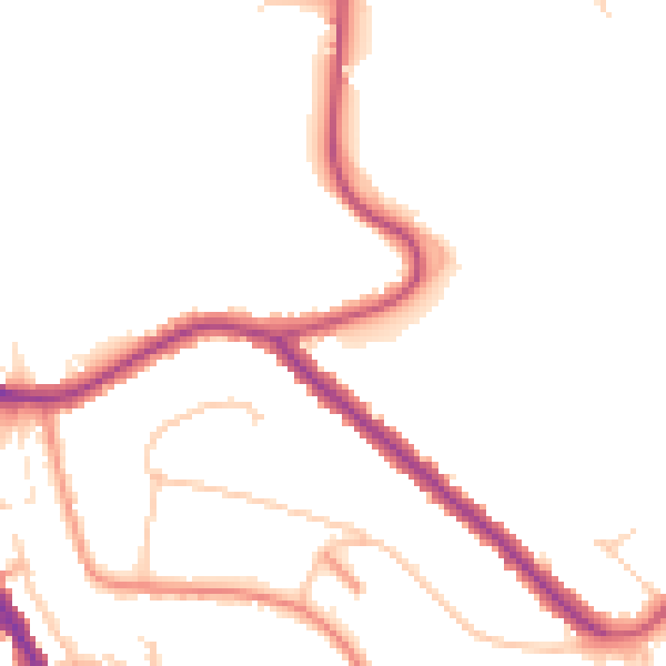 Daytime road noise heatmap for CR6 9AL