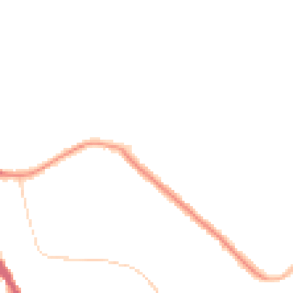 Night-time road noise heatmap for CR6 9AL