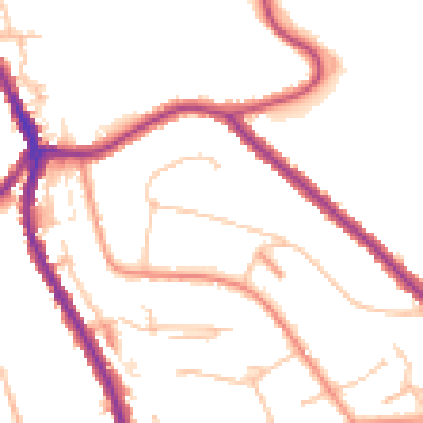 Daytime road noise heatmap for CR6 9BE