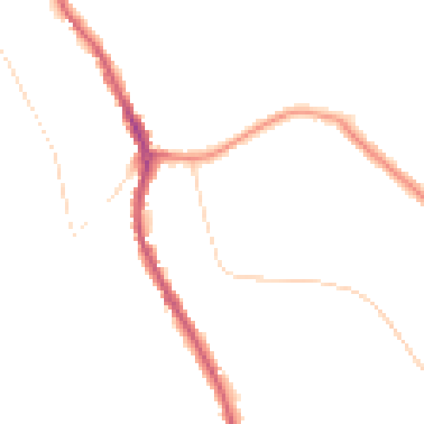 Night-time road noise heatmap for CR6 9BJ