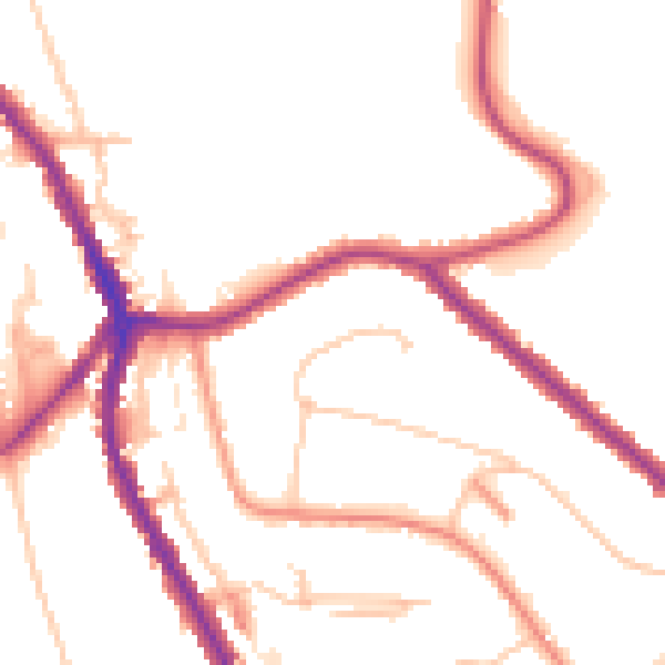 Daytime road noise heatmap for CR6 9BL
