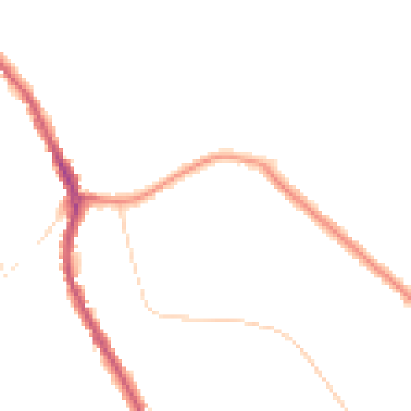Night-time road noise heatmap for CR6 9BL
