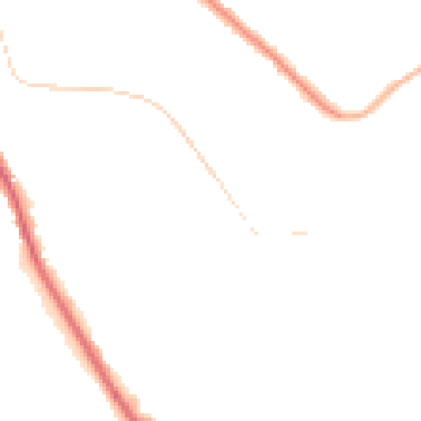 Night-time road noise heatmap for CR6 9BQ