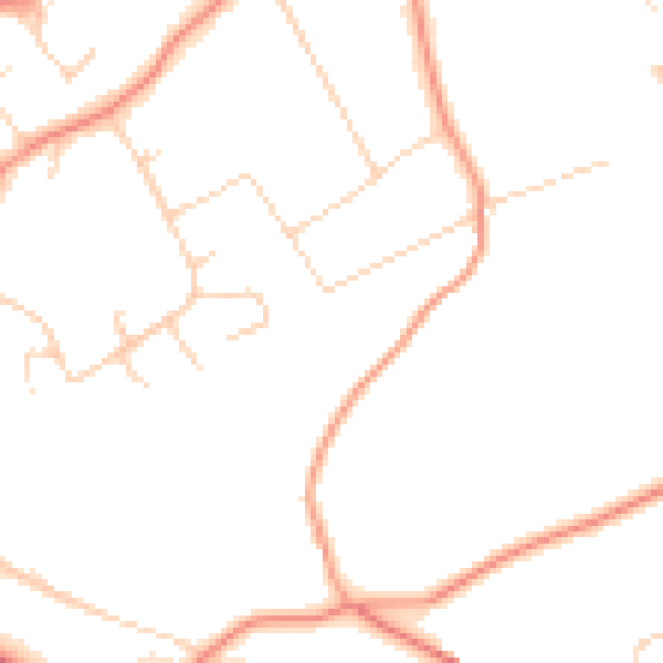 Daytime road noise heatmap for CR6 9BR