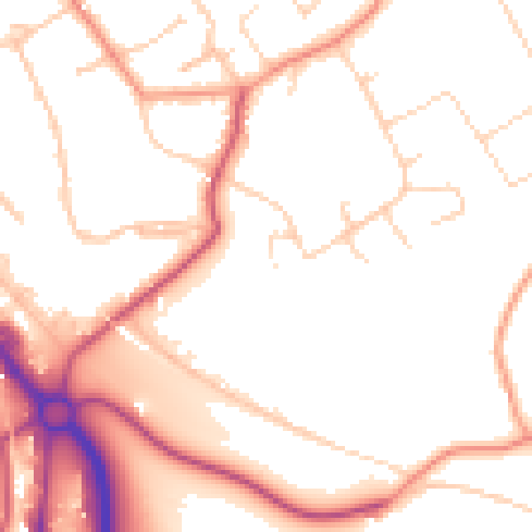 Daytime road noise heatmap for CR6 9JX